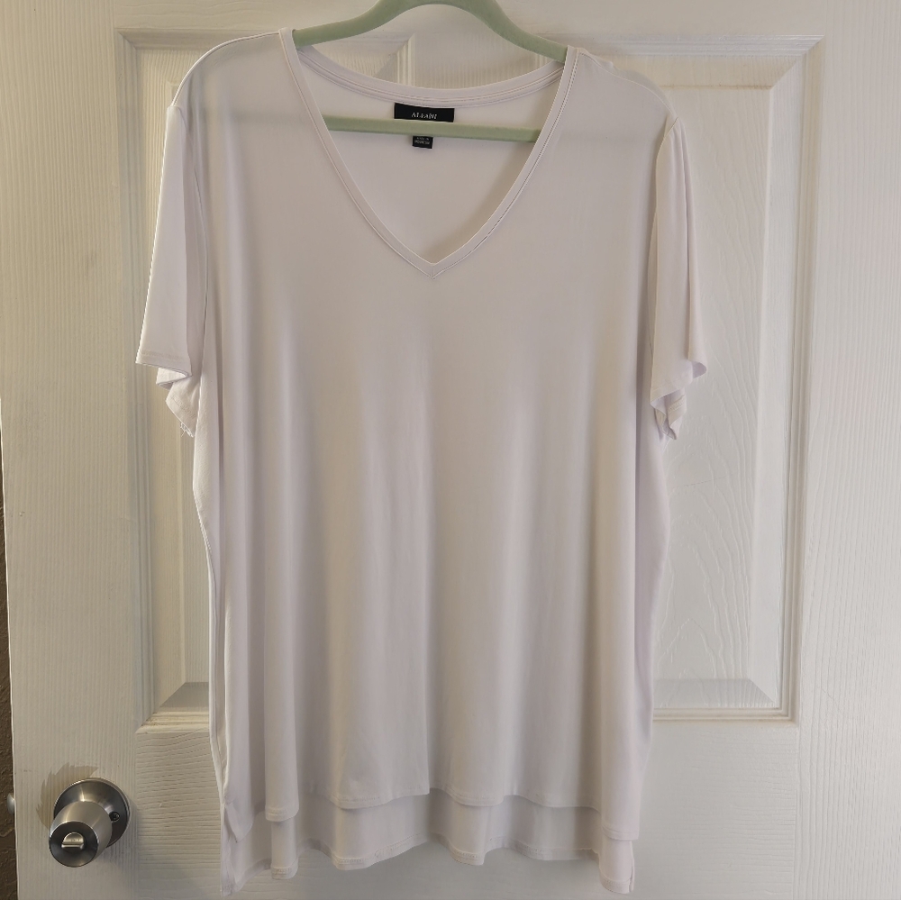 Women's White V-Neck Tee